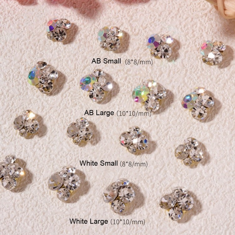 20 PCS Nail Jewelry Stacked Diamond Nail Sticker Accessories(H522 Large White)