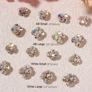 20 PCS Nail Jewelry Stacked Diamond Nail Sticker Accessories(H522 Large White)