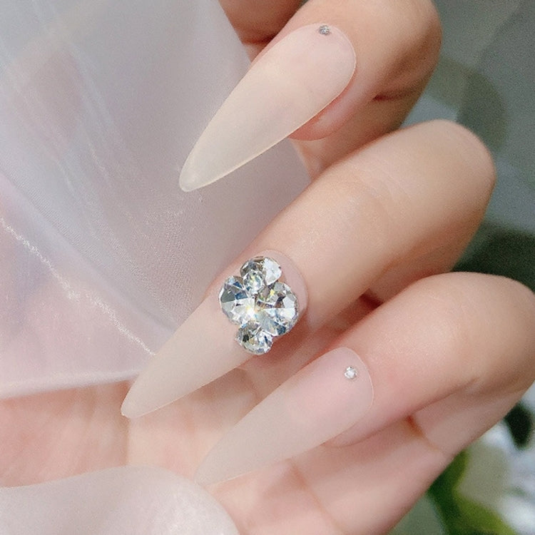 20 PCS Nail Jewelry Stacked Diamond Nail Sticker Accessories(H522 Large White)