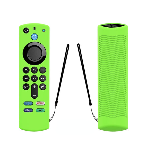 2 PCS Y27 For Alexa Voice Remote 3rd Gen Silicone Non-slip Protective Cover(Luminous Green)