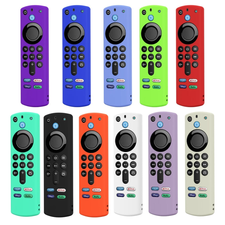 2 PCS Y27 For Alexa Voice Remote 3rd Gen Silicone Non-slip Protective Cover(Luminous White)