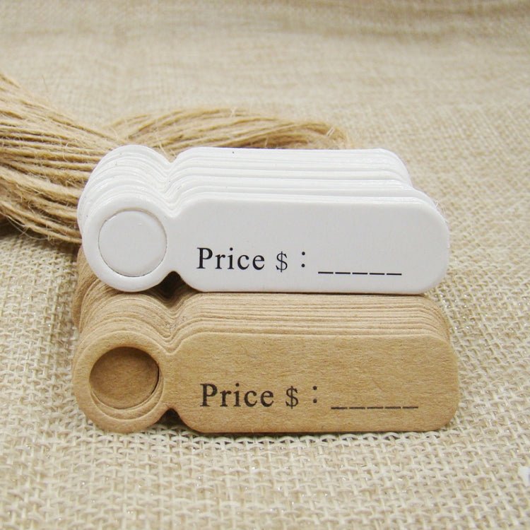 100pcs /Set Small Retro Baking Label DIY Jewelry Price Tag Bookmark Gift Card, Specification: Price White