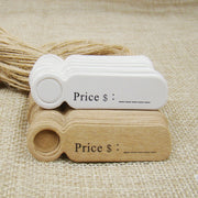 100pcs /Set Small Retro Baking Label DIY Jewelry Price Tag Bookmark Gift Card, Specification: Price White