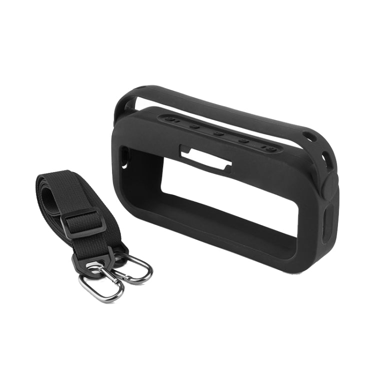 For Bose SoundLink Flex Bluetooth Speaker Silicone Protective Case Cover With Shoulder Strap(Black)