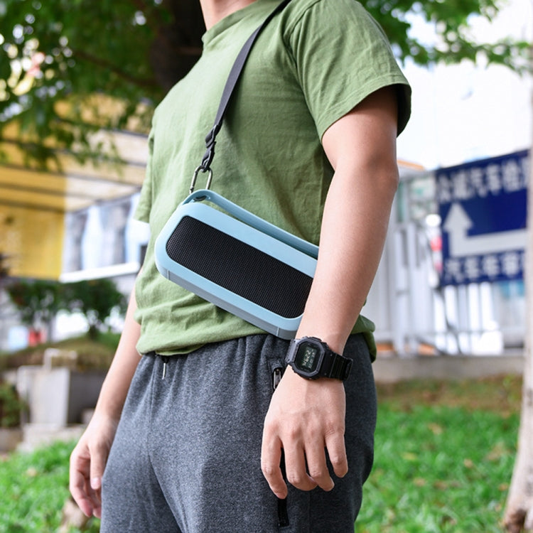 For Bose SoundLink Flex Bluetooth Speaker Silicone Protective Case Cover With Shoulder Strap(Blue)