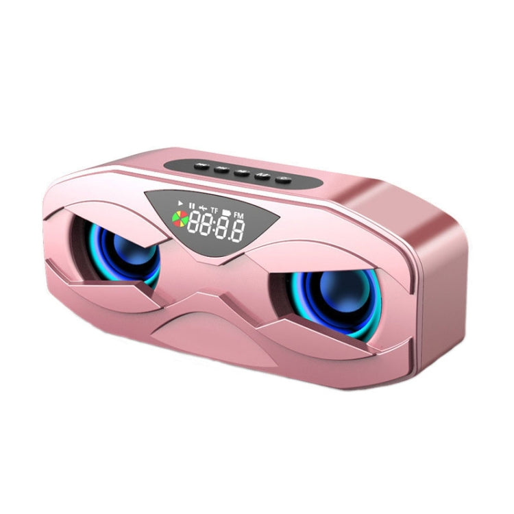 M5 Portable 6D Surround Sound Digital Display Bluetooth Speaker(Pink)