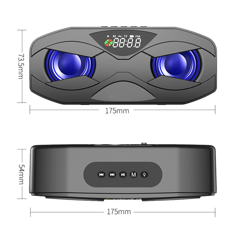 M5 Portable 6D Surround Sound Digital Display Bluetooth Speaker(Gold)