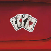10pcs Colourful Spray-painted Reflective Playing Card Sticker