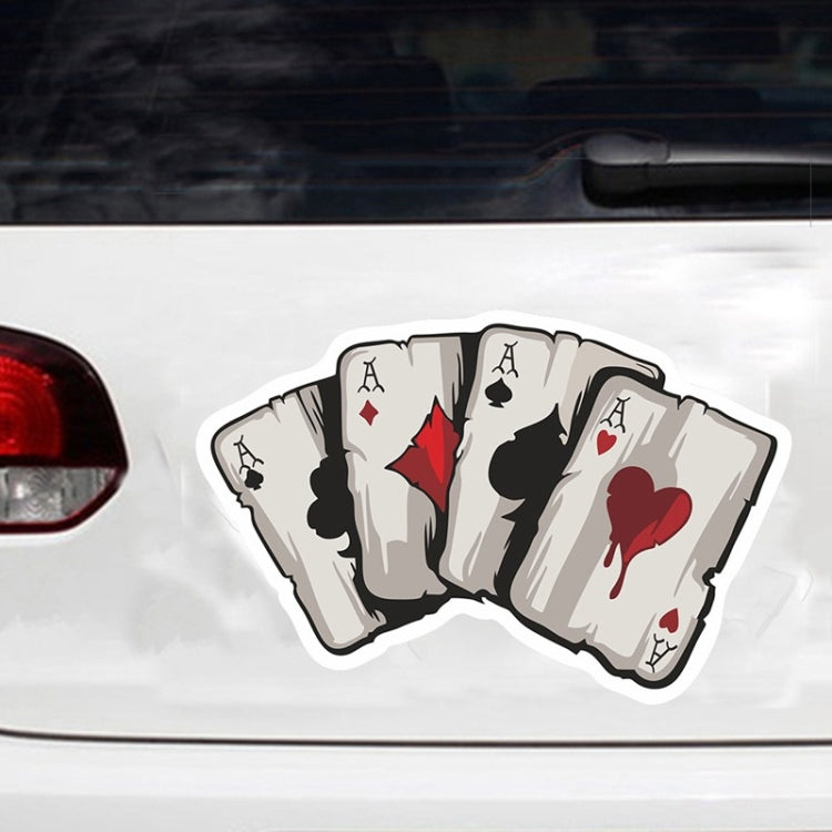 10pcs Colourful Spray-painted Reflective Playing Card Sticker