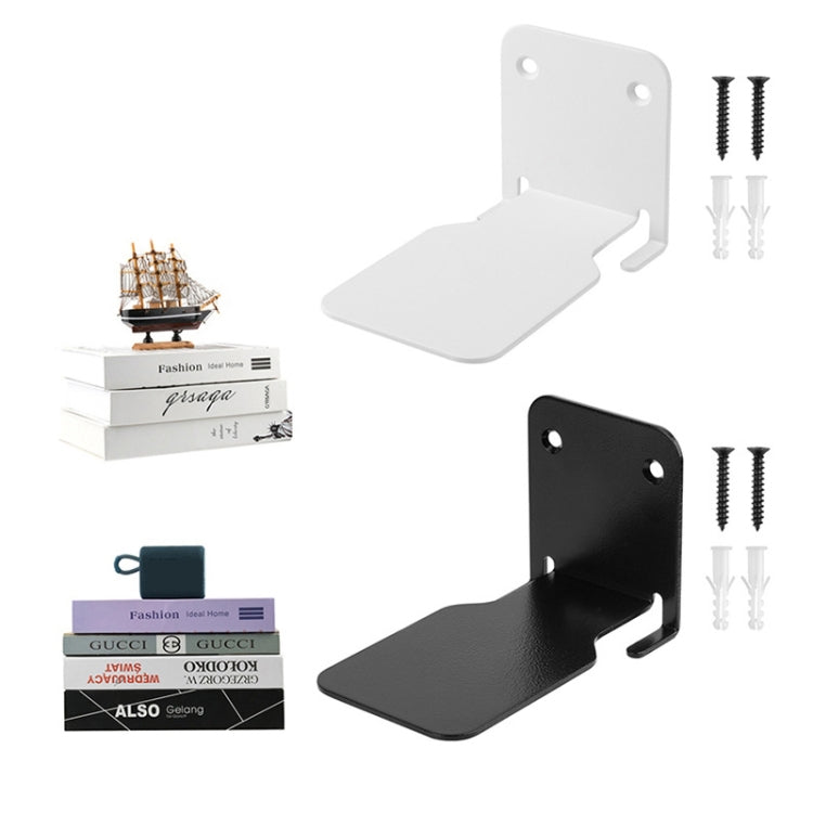 Hidden Stainless Steel Suspended Bookshelf Wall Support Frame Wall Mounted Bracket(White)
