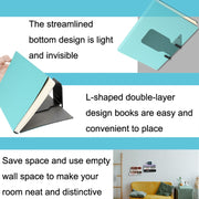 Hidden Stainless Steel Suspended Bookshelf Wall Support Frame Wall Mounted Bracket(White)