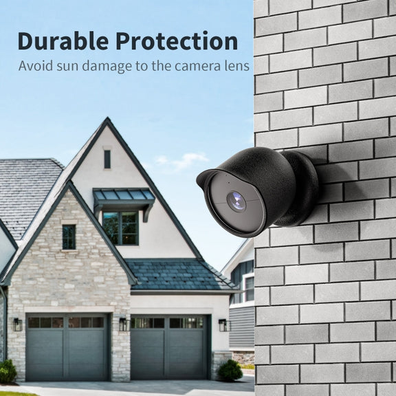 For Google Nest Camera Outdoor Silicone Water-Resistant Protective Cover(White)