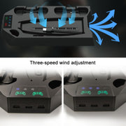 For PS5 DE/UHD 2 In 1 Handheld Console Cooling Stand Fan Base(Black)