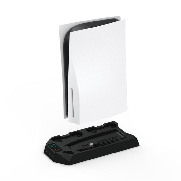 For PS5 DE/UHD 2 In 1 Handheld Console Cooling Stand Fan Base(Black)