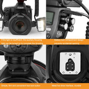 For Canon TTL Oral Insect Insect Teeth Ring Light YONGNUO YN24EX Macro Ring Flash Speedlite(Black)