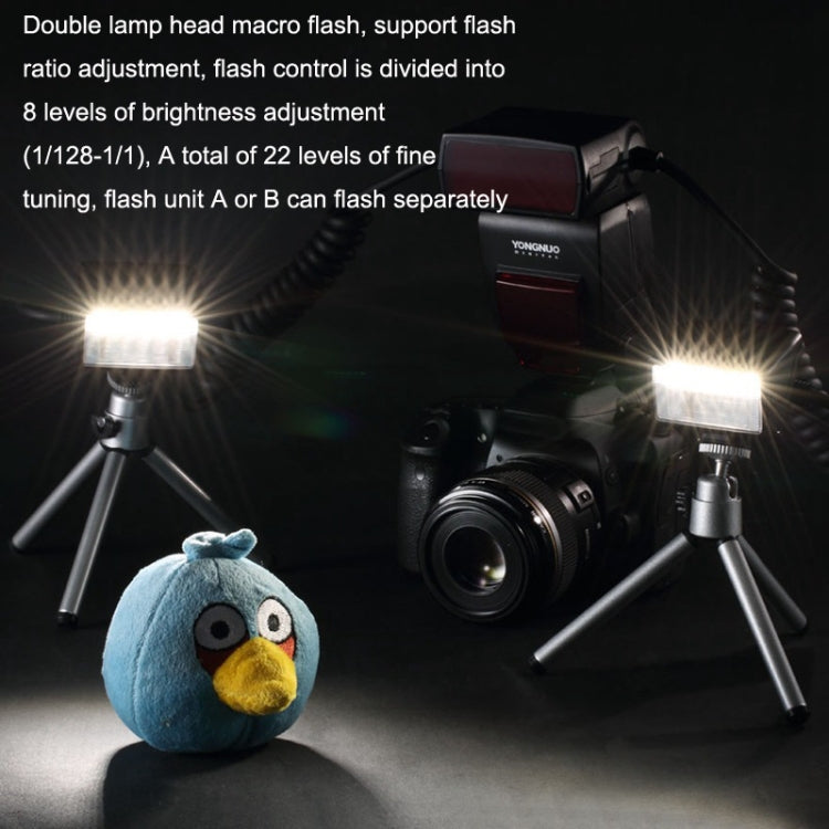 For Canon TTL Oral Insect Insect Teeth Ring Light YONGNUO YN24EX Macro Ring Flash Speedlite(Black)