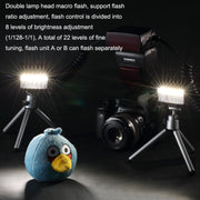 For Canon TTL Oral Insect Insect Teeth Ring Light YONGNUO YN24EX Macro Ring Flash Speedlite(Black)
