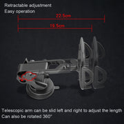 Yesido C111 Double Pole Rotating Telescopic Arm Car Bracket(Black)