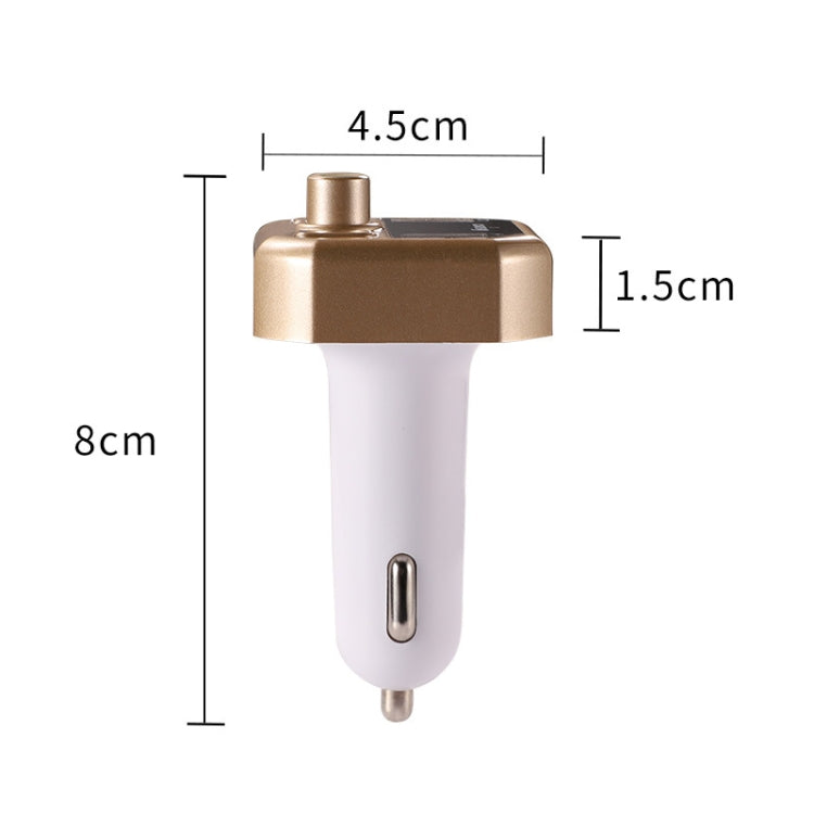 B9 Smart Digital Display Dual USB Bluetooth Car Charger with Hands-free Call Function(Black)