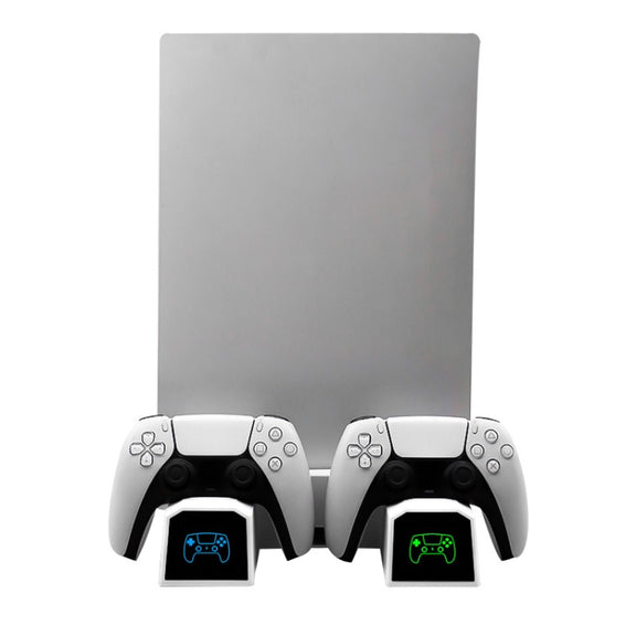 For PS5 SYP5-5088 Handle Dual Charging Cooling Fan With Disc Storage Rack