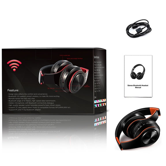 LPT660 Bluetooth Wireless Headset HIFI Stereo Sports Headphones(White+Blue)