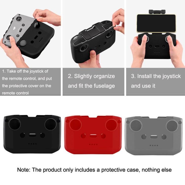 BRDRC DJI-7559 For DJI Mavic 3 / Mini 3 / 3 Pro Remote Control Silicone Protective Cover(Black)