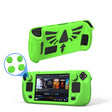 For Steam Deck V V4-1 Pocket Consoles Silicone Non-slip Protective Case with Holder Function(Green) - Accessories by PMC TechLife | Online Shopping South Africa | PMC TechLife