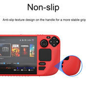 For Steam Deck V3 Non-slip Silicone Protective Case for Pocket Consoles(Red)