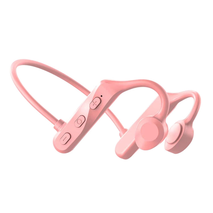 K69 Bluetooth Headset Sound Conduction Binoconic Business Sports Earphone(Pink)