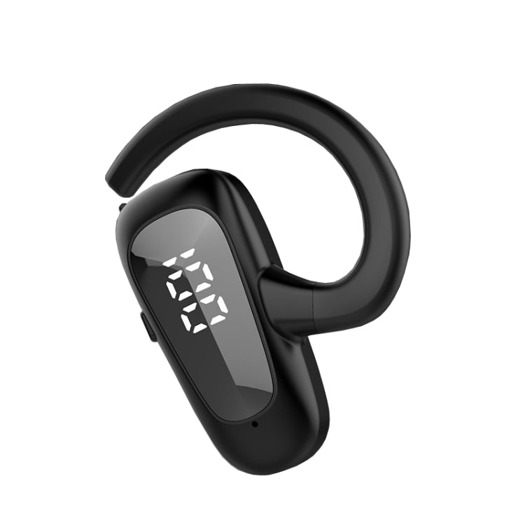 Bone Conduction Concepts Digital Display Stereo Bluetooth Earphones, Style: Single Ear(Black)