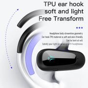 Bone Conduction Concepts Digital Display Stereo Bluetooth Earphones, Style: Single Ear(Black)