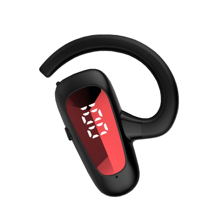 Bone Conduction Concepts Digital Display Stereo Bluetooth Earphones, Style: Single Ear(Red)