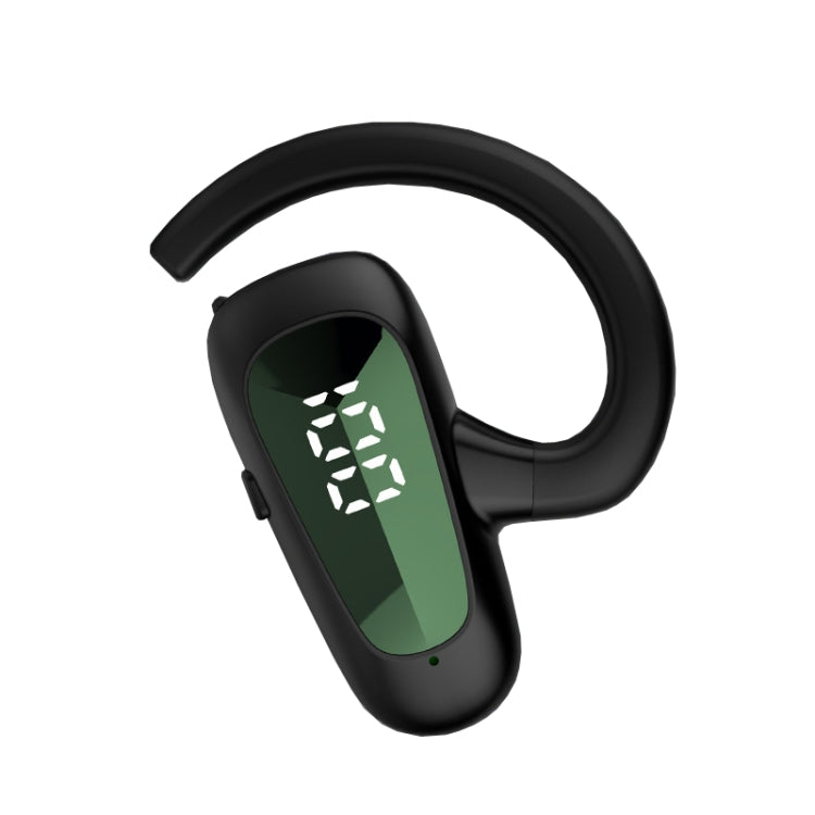 Bone Conduction Concepts Digital Display Stereo Bluetooth Earphones, Style: Single Ear(Green)