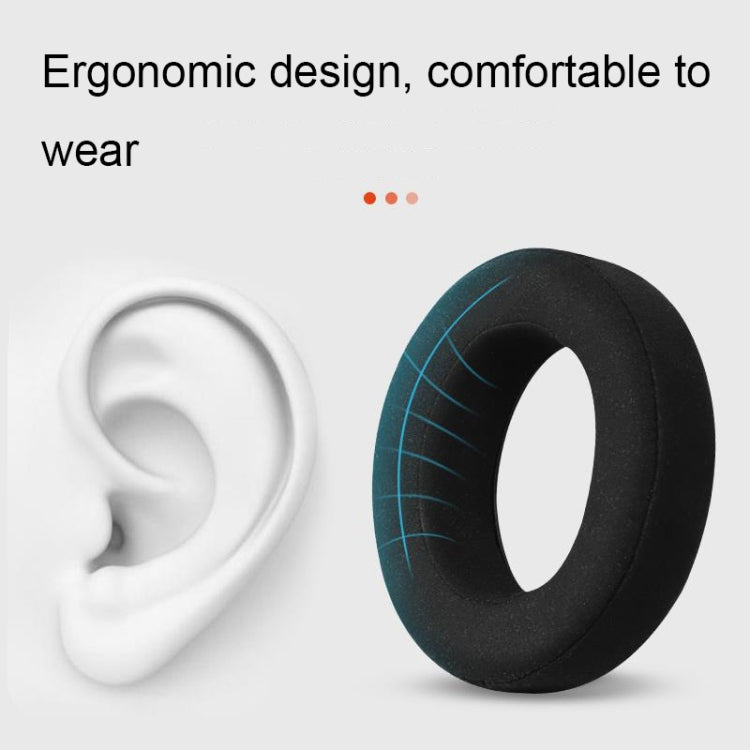 For Focal Clear MG Pro 1pair Leather Breathable and Comfortable Headset Cover, Color: Lambskin Black