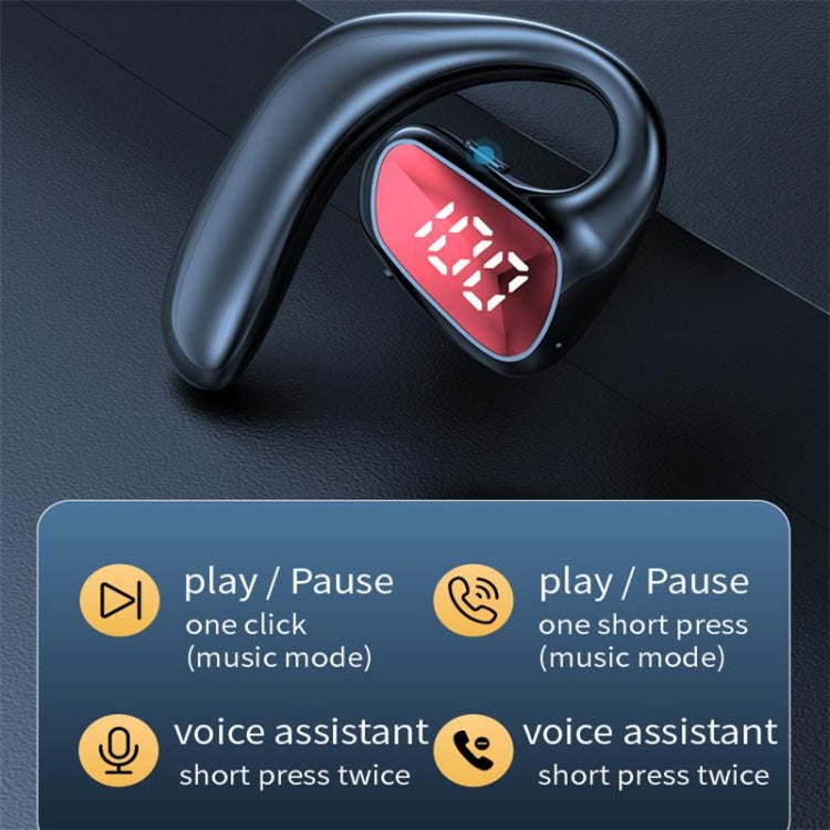 M-K8 Bluetooth Headset Ear Hanging Business Model Air Conduction Earphone(Green)