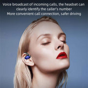 M-K8 Bluetooth Headset Ear Hanging Business Model Air Conduction Earphone(Black)