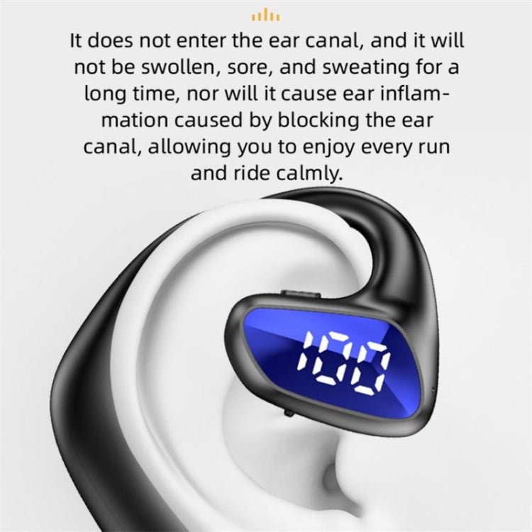 M-K8 Bluetooth Headset Ear Hanging Business Model Air Conduction Earphone(Blue)