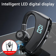 V19S Wireless Bluetooth Headset Digital Display With Charging Bin Mobile Power Function(Blue)