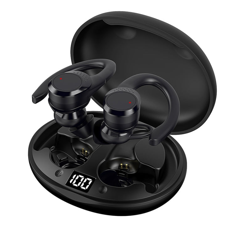 AX9 Noise Reduction Digital Display With Charging Bin Bluetooth Headset(Black)