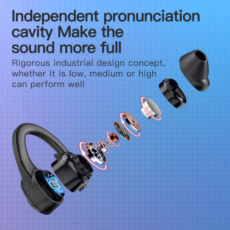 AX9 Noise Reduction Digital Display With Charging Bin Bluetooth Headset(Black)