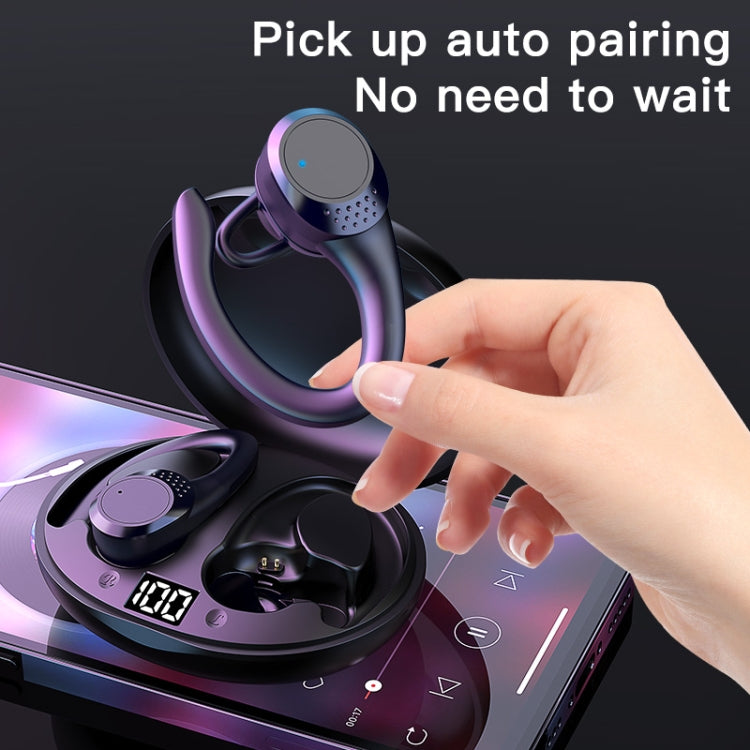 AX9 Noise Reduction Digital Display With Charging Bin Bluetooth Headset(Black)