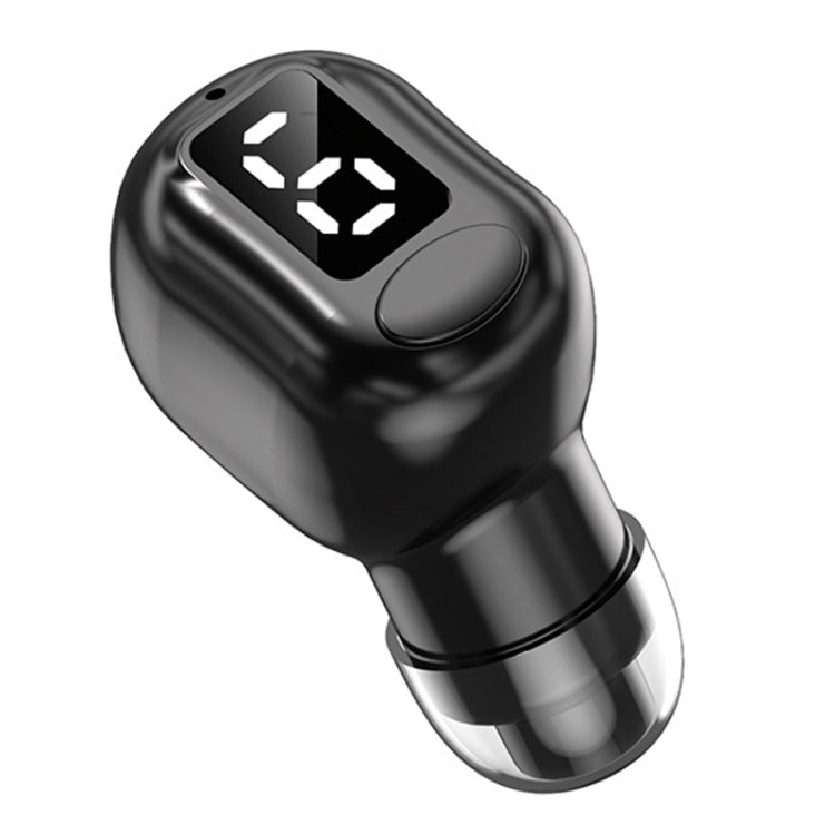 M5 Digital Display Bluetooth Headset Mini In-ear Invisible Headphones(Black)