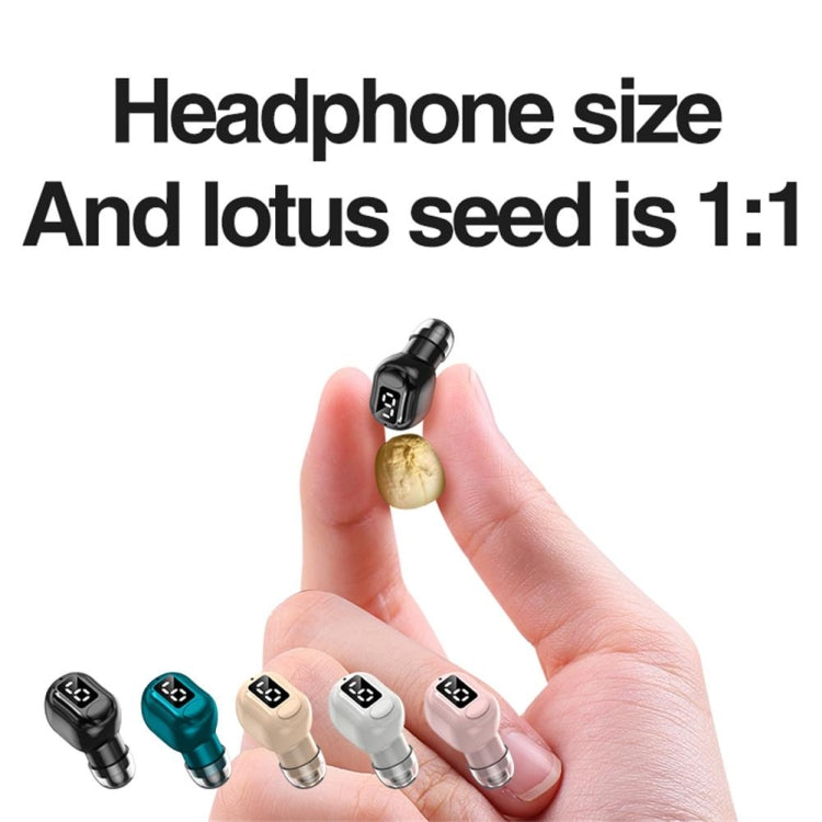 M5 Digital Display Bluetooth Headset Mini In-ear Invisible Headphones(White)