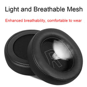 For Edifier G5BT 1pair Leather Headset Breathable Sponge Cover(Black)