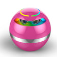 GS009 Bluetooth 4.2 Round Ball Small Speaker With Colorful Light Support TF Card / FM(Pink) - Desktop Speaker by PMC TechLife | Online Shopping South Africa | PMC TechLife | Buy Now Pay Later Mobicred