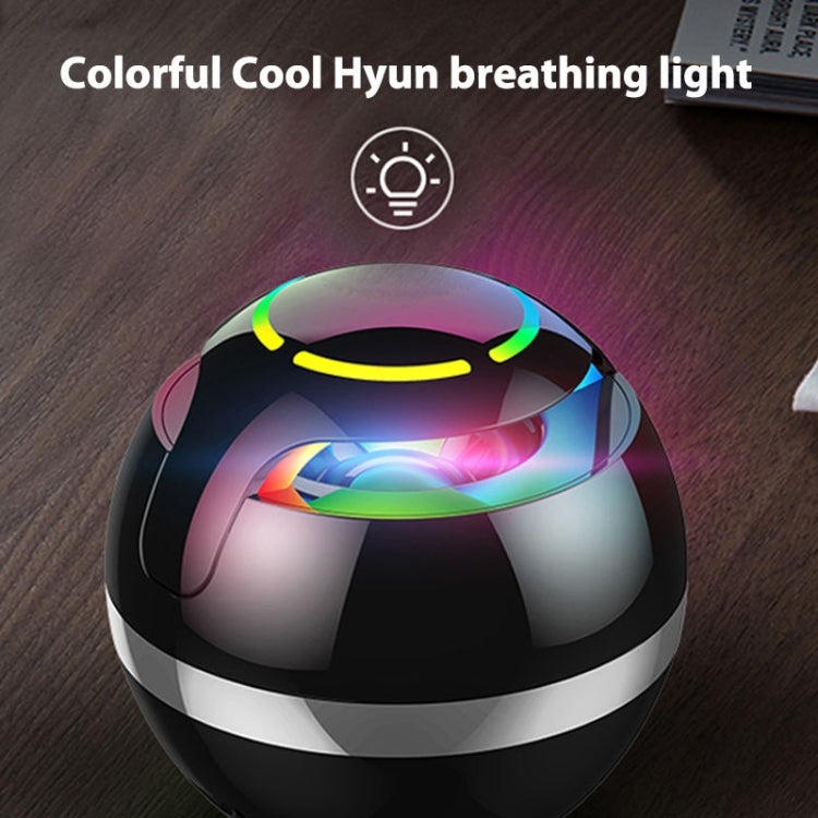 GS009 Bluetooth 4.2 Round Ball Small Speaker With Colorful Light Support TF Card / FM(Pink)