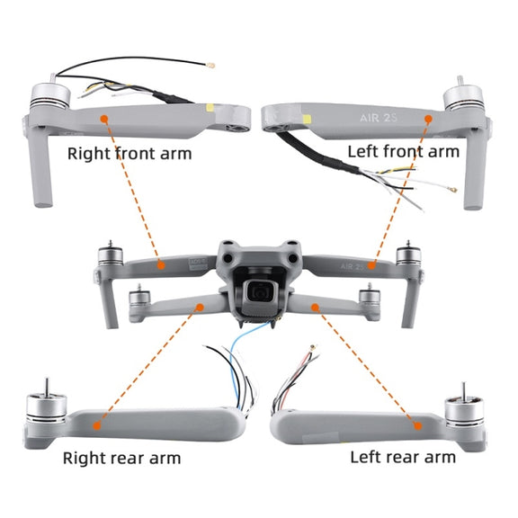 for DJI Mavic Air 2S Left Rear Arm Front And Rear Machine Arm Shell Repair Accessories
