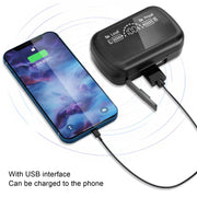 SKY10 Charging Bin Stereo Digital Display Mini Invisible Bluetooth Headset(Black)