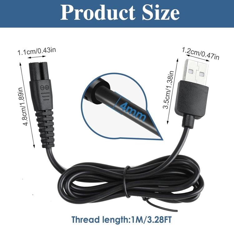 For Xiaomi Mijia MJTXD01SKS Electric Shaver USB Charging Cable Power ,Spce:  6pcs USB Cable