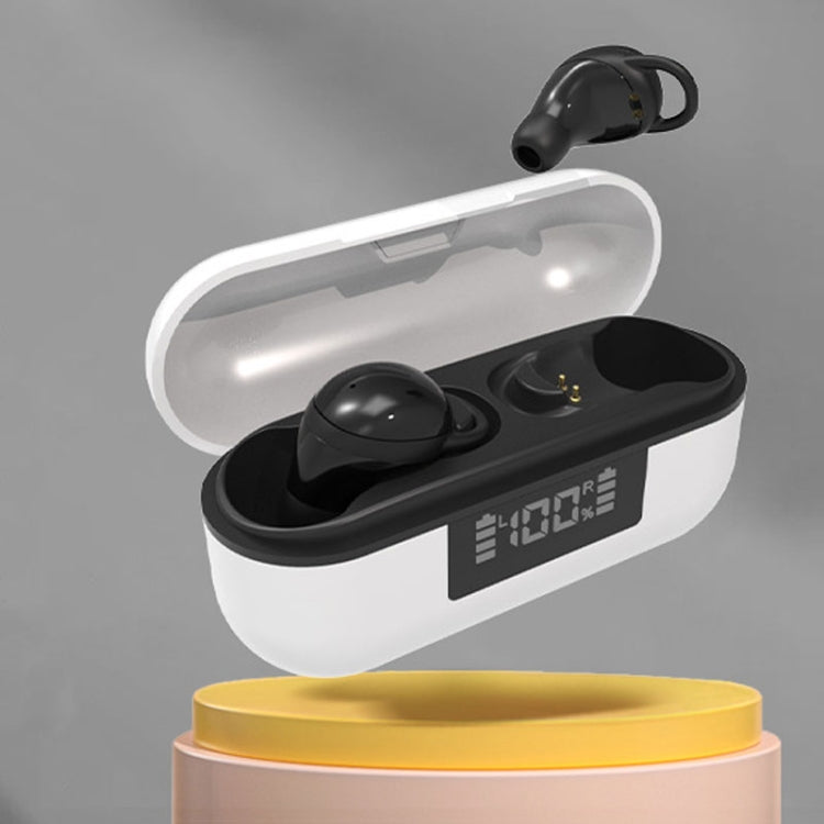 X999 Mini Wireless Noise Reduction With Digital Display Charging Bin Bluetooth Earphone(Black)